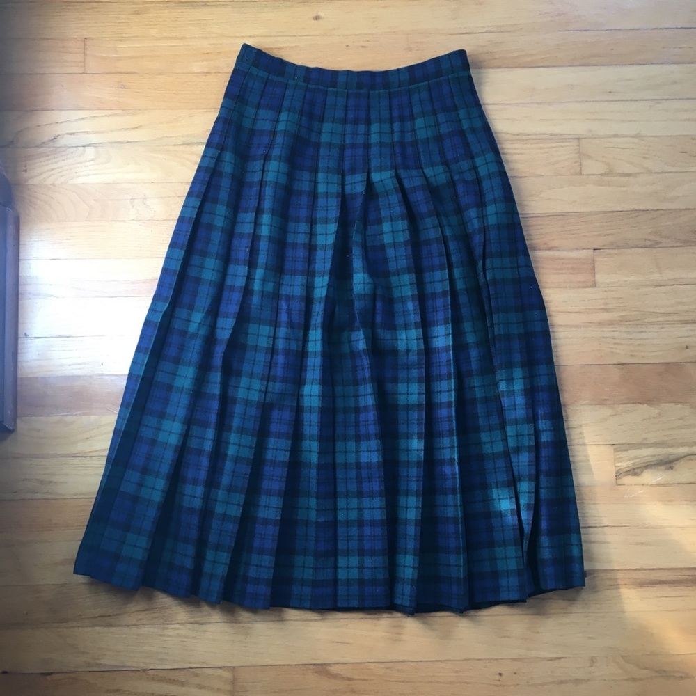 Pendleton pleated wool skirt